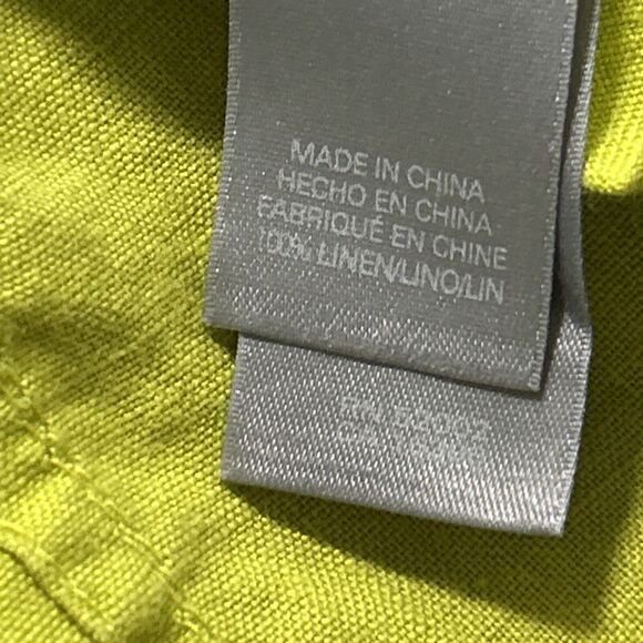 Liz Claiborne Women’s XL Chartreuse Button Up Top Long Sleeve - Picture 9 of 13